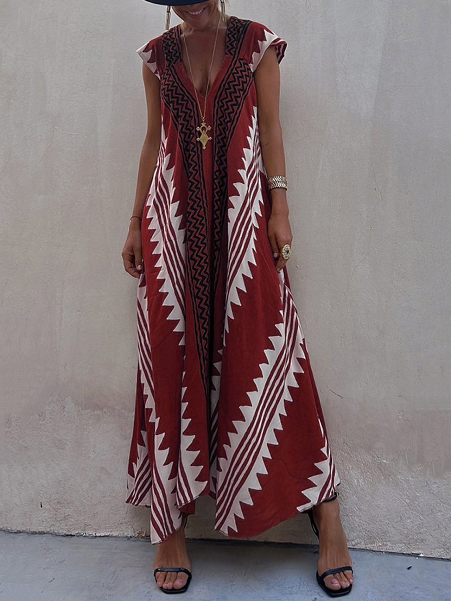 Boho™ | V-Neck Dress with Sleeves