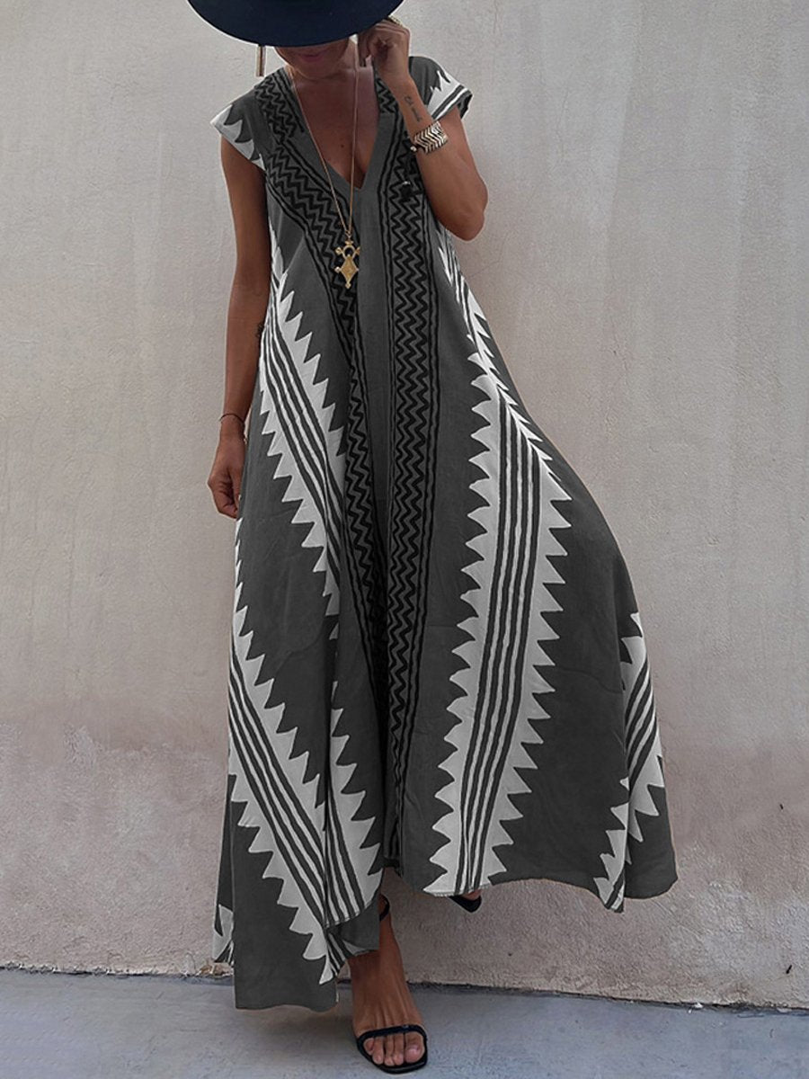 Boho™ | V-Neck Dress with Sleeves