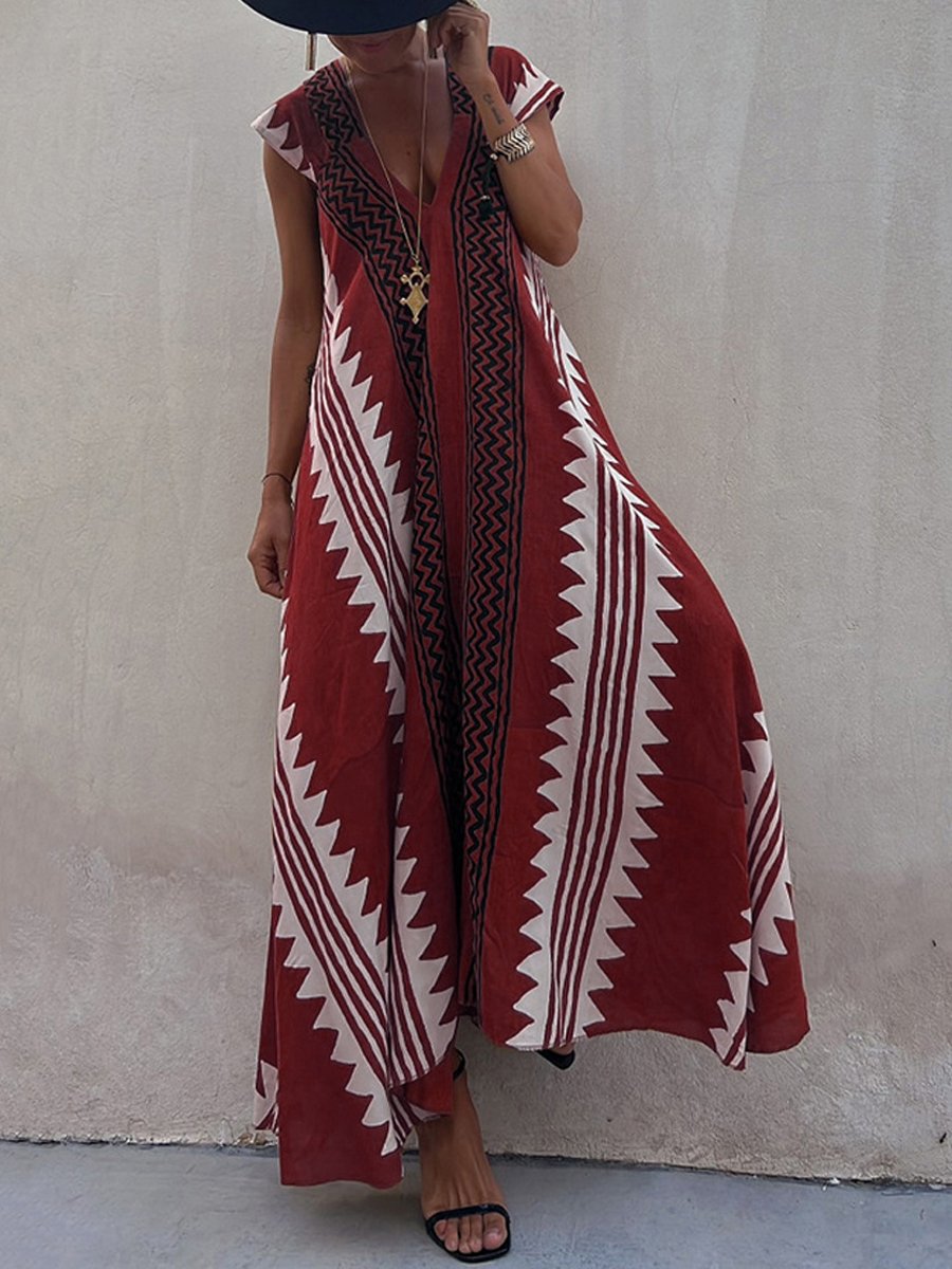 Boho™ | V-Neck Dress with Sleeves