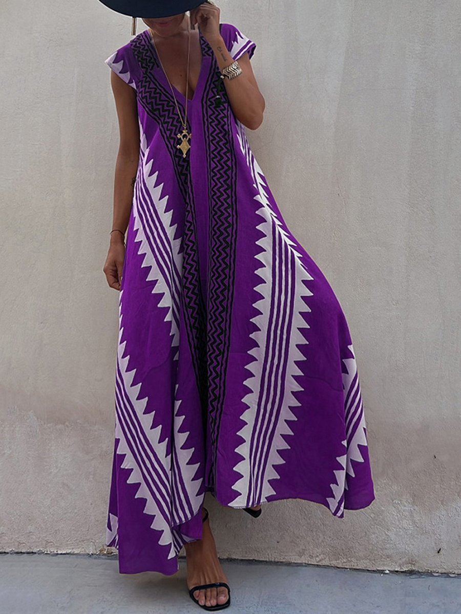 Boho™ | V-Neck Dress with Sleeves