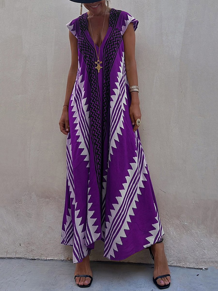 Boho™ | V-Neck Dress with Sleeves