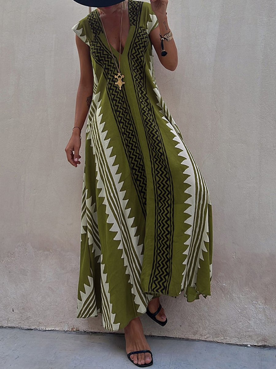 Boho™ | V-Neck Dress with Sleeves